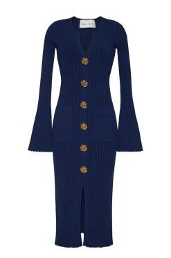 Aron Dress in Navy Knit