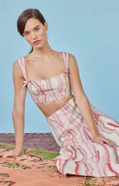 Arya Top in Multi Fil Coupe Stripe