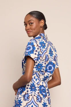 Asbury Top in Mystic Blue