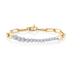 Ascending Diamonds on Chain Tennis Bracelet