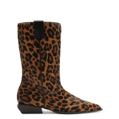Ashley Hair Calf Bootie in Leopard