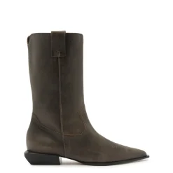 Ashley Leather Bootie in Black