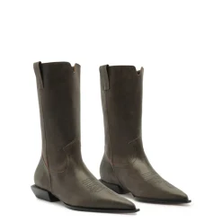 Ashley Leather Bootie in Black