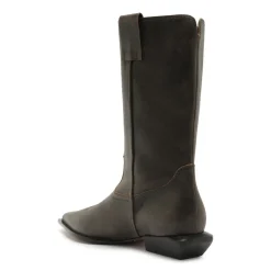 Ashley Leather Bootie in Black