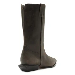 Ashley Leather Bootie in Black