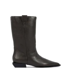 Ashley Leather Bootie in Root Brown