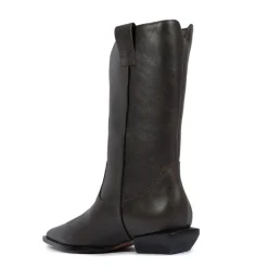 Ashley Leather Bootie in Root Brown