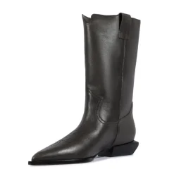 Ashley Leather Bootie in Root Brown