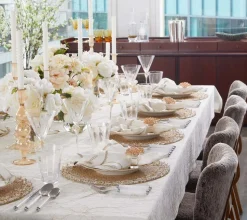 Aster Napkin Ring in Champagne, Set of 4