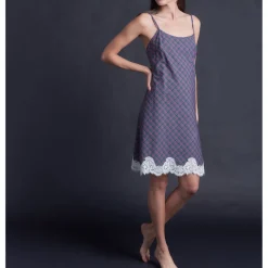 Athena Slip in Purple Cotton