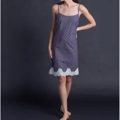 Athena Slip in Purple Cotton