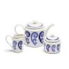 Athenee Peacock Two Tone Blue Tea Set