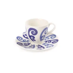 Athenee Two Tone Blue Peacock Coffee or Tea Cup