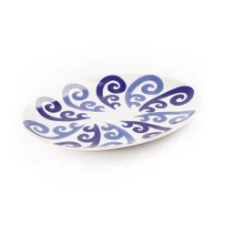 Athenee Two Tone Blue Peacock Serving Platter
