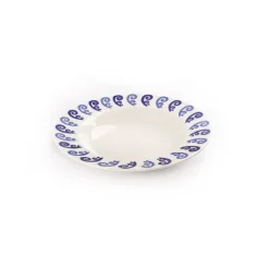 Athenee Two Tone Blue Peacock Soup Plate