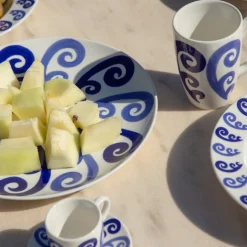 Athenee Two Tone Blue Peacock Dessert Plate