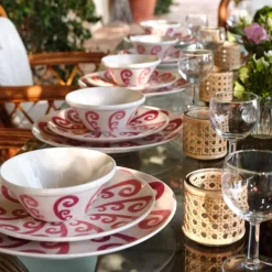 Athenee Two Tone Pink Peacock Bowl