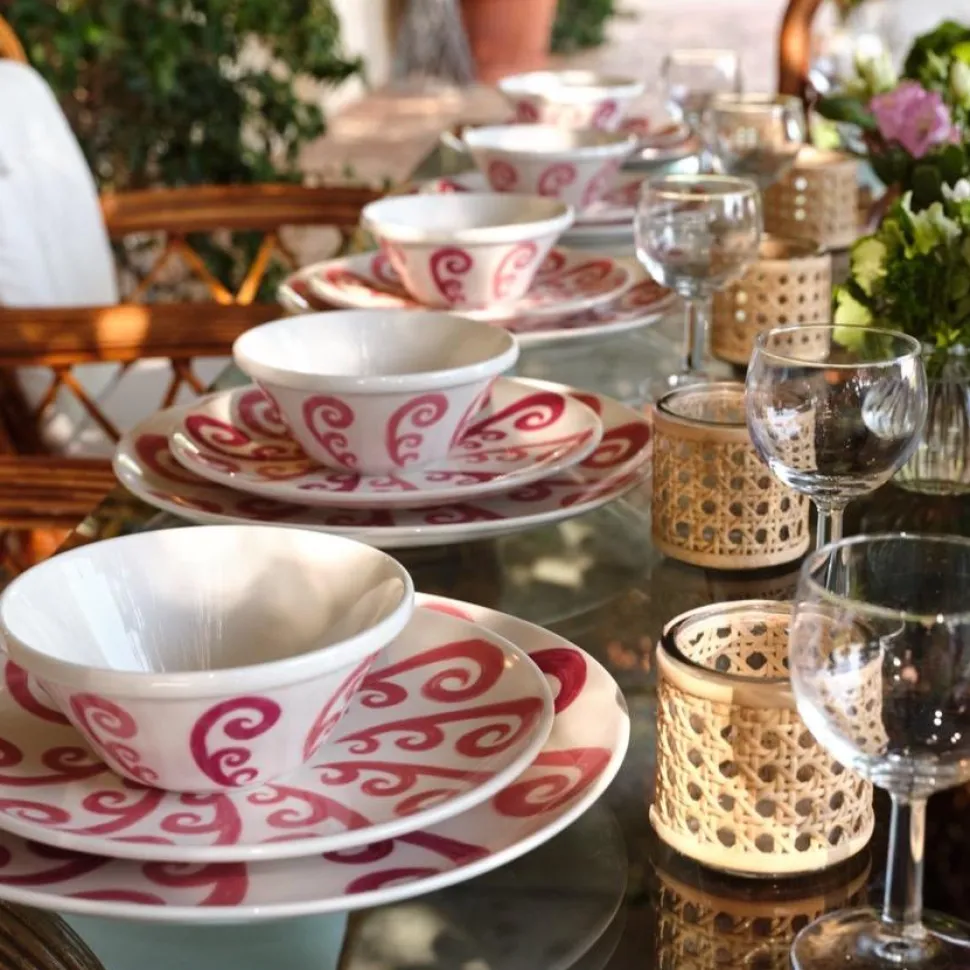 Athenee Two Tone Pink Peacock Bowl