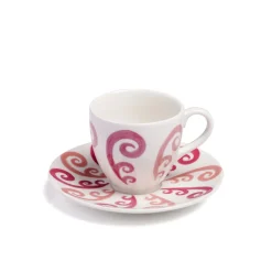Athenee Two Tone Pink Peacock Coffee or Tea Cup