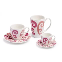 Athenee Two Tone Pink Peacock Coffee or Tea Cup