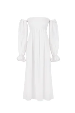Atlanta Linen Dress in White