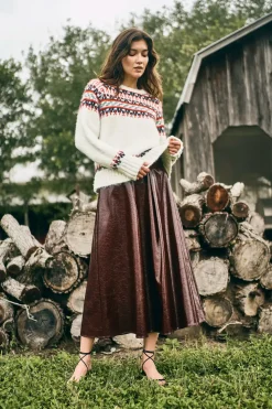 Atlyn Skirt in Oxblood