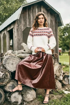 Atlyn Skirt in Oxblood