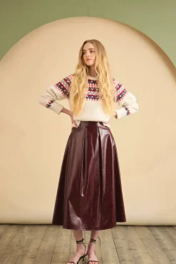 Atlyn Skirt in Oxblood