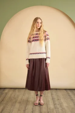 Atlyn Skirt in Oxblood