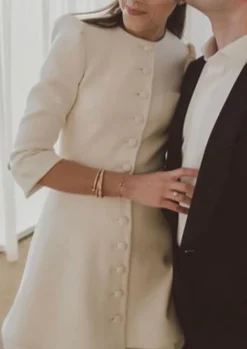 Audrey Button Mini Dress