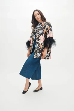 Audrey Coat in Floral Vines