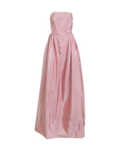 Audrey Gown in Rose Quartz & Noir Multi