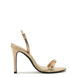 Aurora Sling Metallic Sandal in Platinum