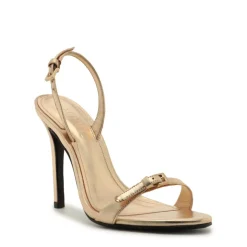 Aurora Sling Metallic Sandal in Platinum