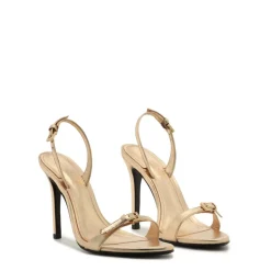 Aurora Sling Metallic Sandal in Platinum