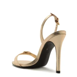 Aurora Sling Metallic Sandal in Platinum