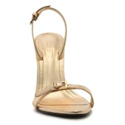Aurora Sling Metallic Sandal in Platinum