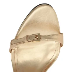 Aurora Sling Metallic Sandal in Platinum