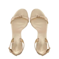 Aurora Sling Mid Metallic Sandal in Platina