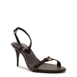 Aurora Sling Mid Patent Sandal in Maplewood