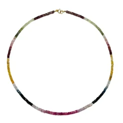 Autumn Shaded Sapphire Heishi Necklace