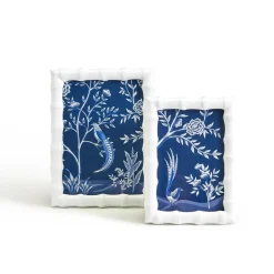 Aviary High Gloss Faux Bamboo Photo Frame, Set of 2