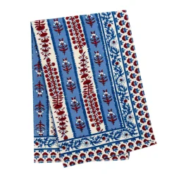 Avignon Tea Towels Red & Blue, Set of 3