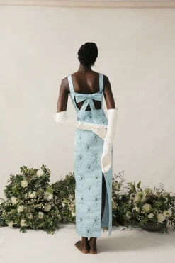 Ayak Dress in Blue Wildflower