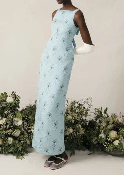 Ayak Dress in Blue Wildflower