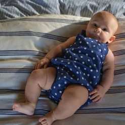 Baby Atlantic Dot Scalloped Bubble Romper