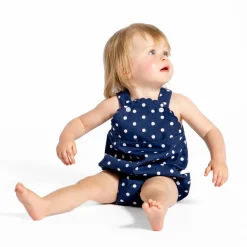 Baby Atlantic Dot Scalloped Bubble Romper