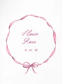 Baby Bow Print in Shell Pink