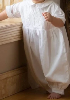 Baby Boys White Romper