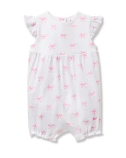 Baby Girl Pima Play Romper in Blushing Bows